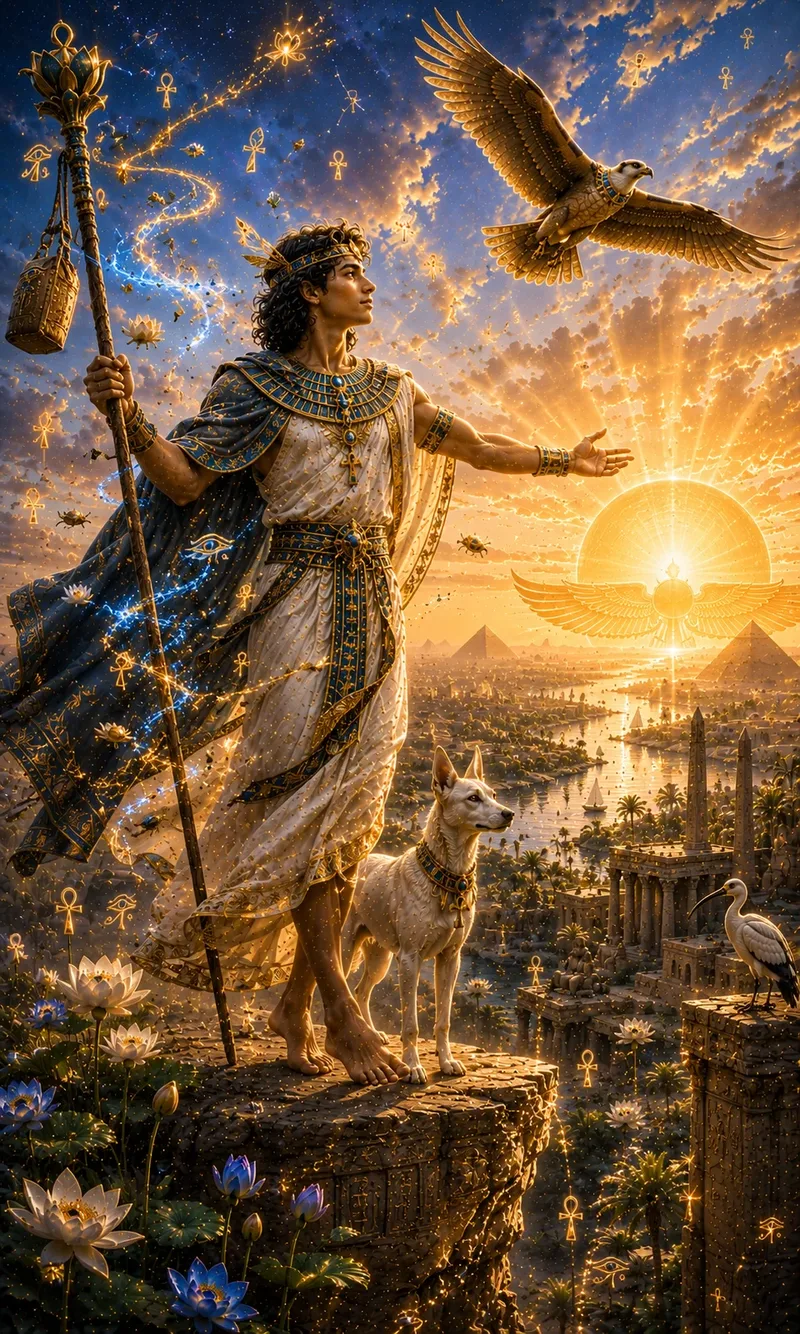 Carta El Loco del Tarot Egipcio
