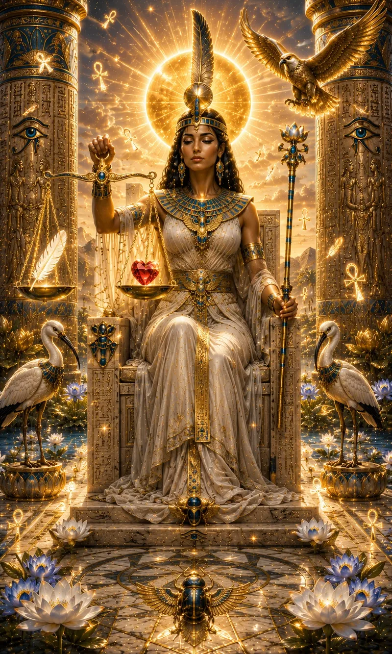 Carta La Justicia del Tarot Egipcio